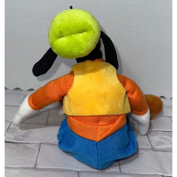 Disney Goofy Plush Stuffed Animal Toy Orange Shirt Blue Pants Green Hat - Picture 4 of 7